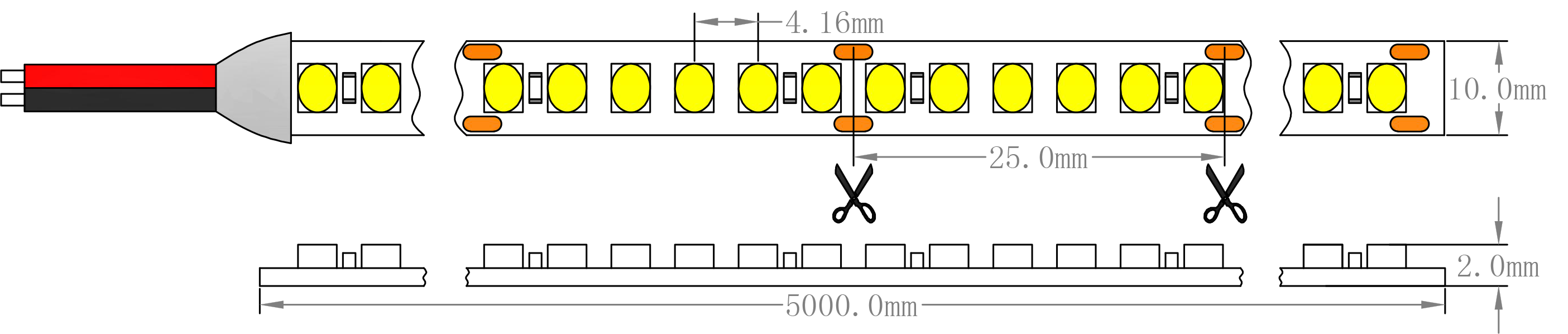SMD1210 240LE 24V Dimensione